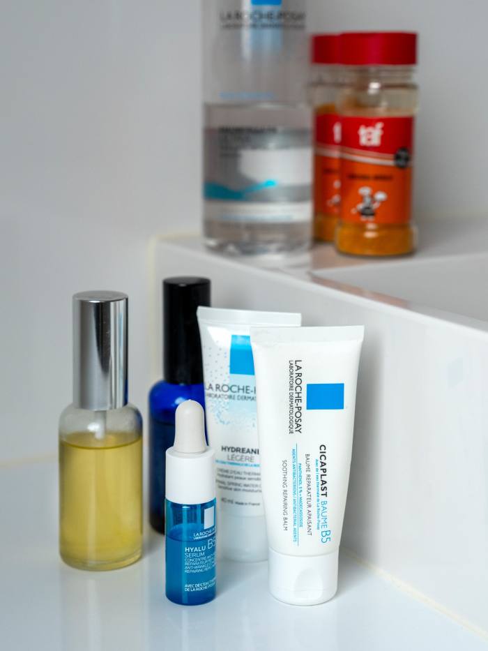 Grooming staples include La Roche-Posay Cicaplast Baume B5, £7.50 for 40ml
