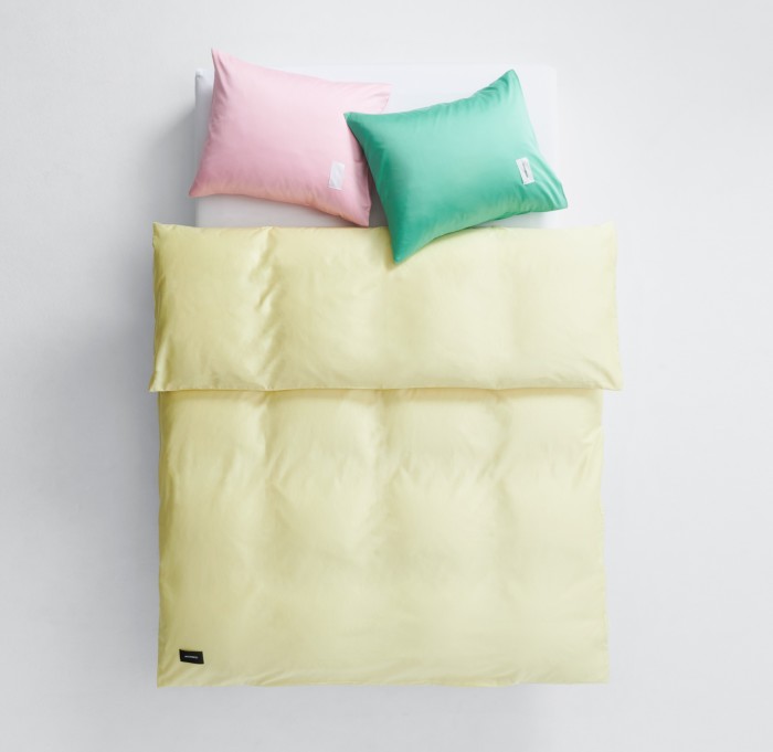 Magniberg bedding in Blossom Pink, Fresh Green and Lemonade, from £32