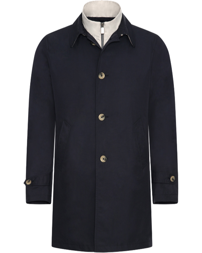 Canali polyester raincoat with detachable padding, £990
