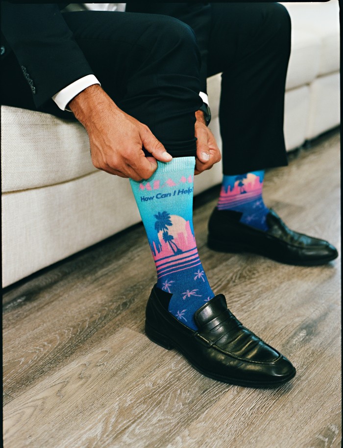 Suarez’s Miami-themed socks