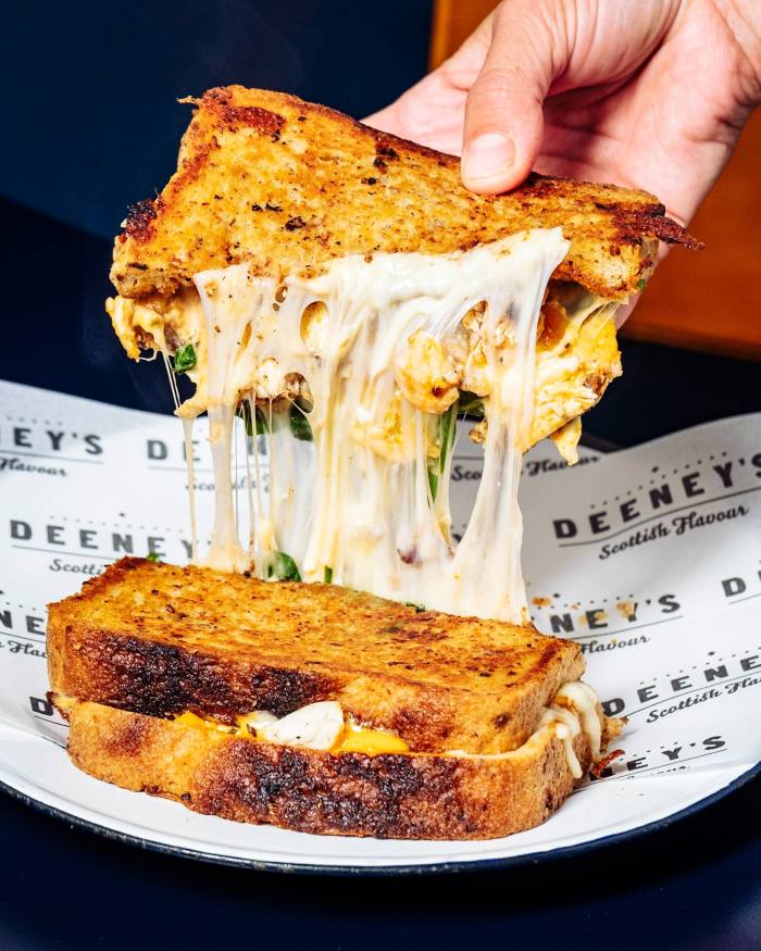 A cheese toastie at Deeney’s in Leyton