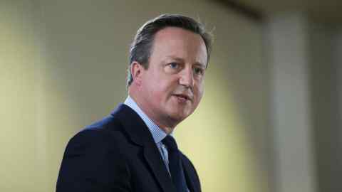 Former UK prime minister David Cameron