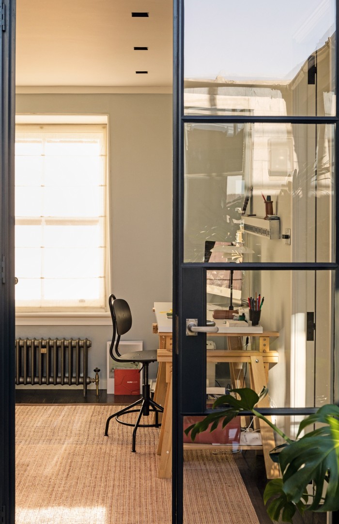 Crittall windows and doors in Byrnes’ home office