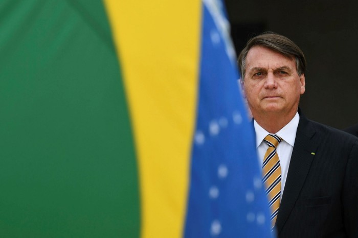 Mixed message: President Jair Bolsonaro promised to double resources for enforcing environmental laws, but went on to slash funding