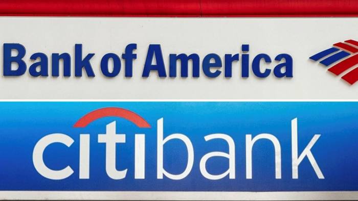 Logos of Bank of America and Citi