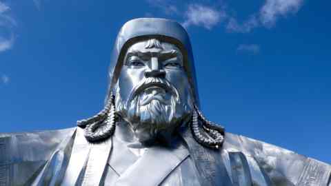 A giant statue of Genghis Khan in Mongolia