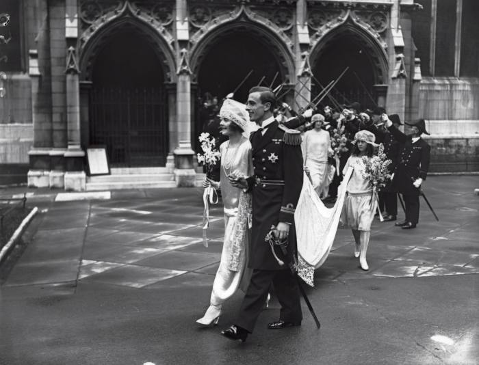 The Mountbattens’ wedding in 1922