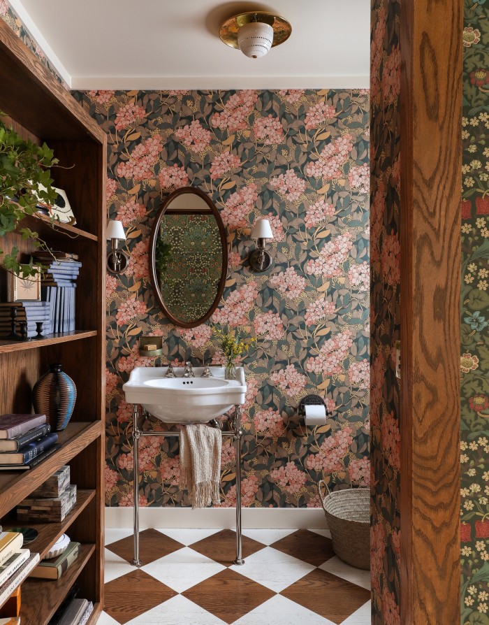 A secret powder room by San Francisco-based Landed Interiors & Homes