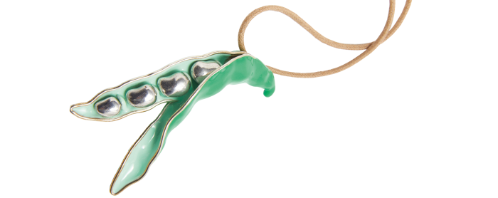 Loewe silver and enamel Fava Bean pendant necklace, £875