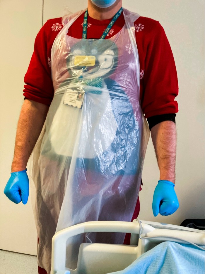 A man in PPE