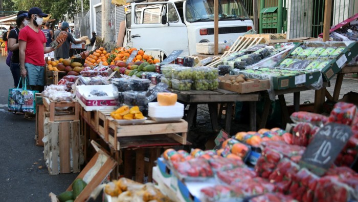 Market stalls in Rio de Janeiro, Brazil