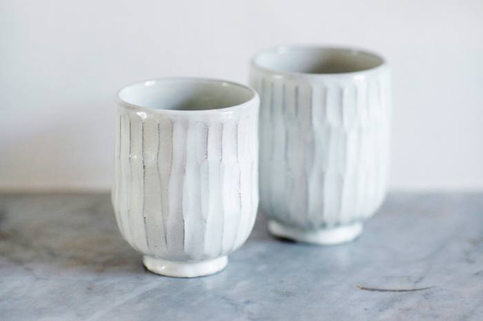 Siddall’s ceramic tea cups from Nishiki Market, Kyoto