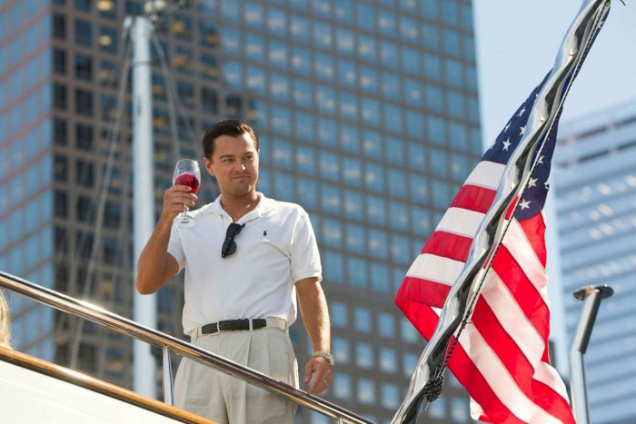 Leonardo DiCaprio as stockbroker Jordan Belfort in ‘The Wolf of Wall Street’ (2013)
