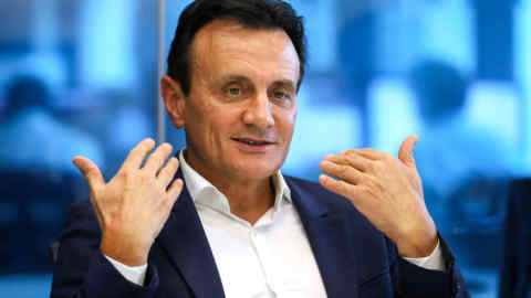 Pascal Soriot, chief executive officer of Astrazeneca Plc, speaks during an interview in London, U.K., on Monday, Sept. 4, 2017. Soriot said he’s worried about the lack of progress in negotiations between the U.K. and the European Union on their future ties, which could impede sales of drugs in foreign markets after Brexit. Photographer: Chris Ratcliffe/Bloomberg