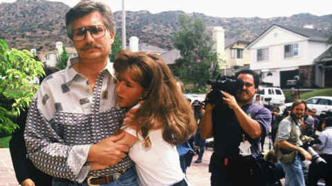 Fred and Kim Goldman, father and sister of Ronald Goldman, who was murdered alongside O.J. Simpson's ex-wife Nicole Brown Simpson on June 12, 1994
