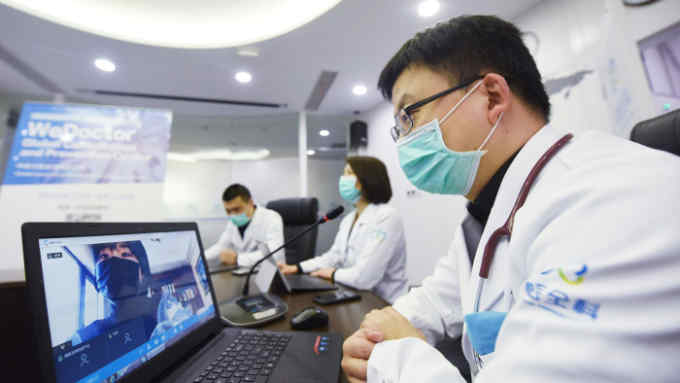 Chinese doctors provide online consultation services for overseas users through the WeDoctor Global consultation and Prevention Center (GCPC).