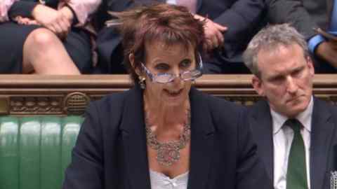 Minister of State for Education Anne Milton responds to an urgent question in the House of Commons about the Presidents Club charitable trust fundraiser at the centre of allegations of sexual harassment.