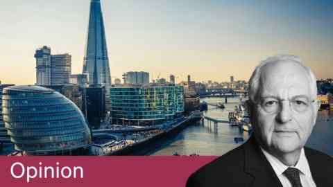 Composite image of Martin Wolf and the London skyline