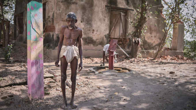 Rustom Mundo, around 65 year old man who resides in the Naba Kusta ashram in Purulia, West Bengal, home to some 34 residents
