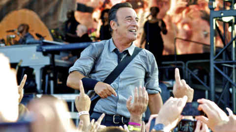 Bruce Springsteen and the E Street Band playing in Ireland, 2013