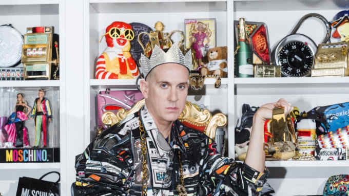 Jeremy Scott at the Moschino office in Milan