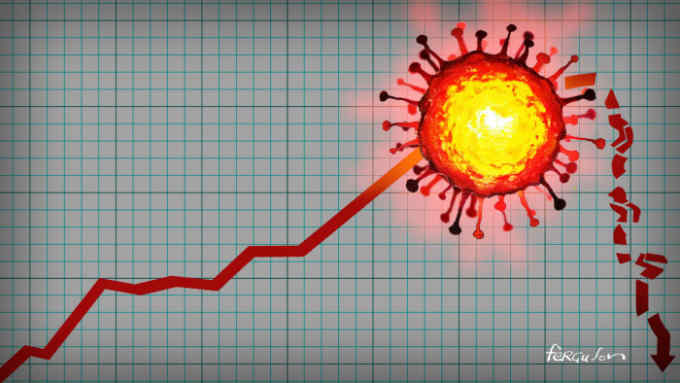 Coronavirus exploding graph