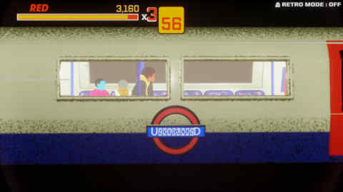 A scene from Red, a London-set game created by an amateur player on the Dreams platform