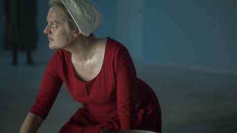 The Handmaid's Tale -- &quot;Night&quot; - Episode 301 -- June embarks on a bold mission with unexpected consequences. Emily and Nichole make a harrowing journey. The Waterfords reckon with Serena Joy’s choice to send Nichole away. , shown. (Photo by: Elly Dassas/Hulu). ELISABETH MOSS stars.