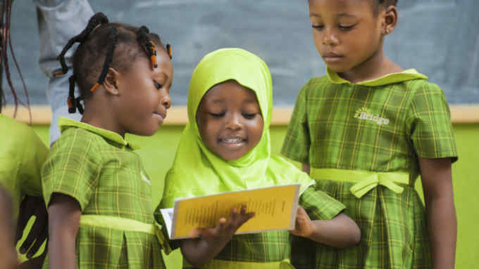 Pupils at Bridge International Academy in Lagos, Nigeria. Handout