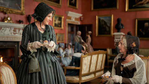 CARNIVAL FILMS PRESENTS FOR ITV BELGRAVIA EPISODE 1 Pictured: TAMSIN GREIG as Anne Trenchard and DIANA KENT as Duchess of Richmond. This photograph must not be syndicated to any other company, publication or website, or permanently archived, without the express written permission of ITV Picture Desk. Full Terms and conditions are available on www.itv.com/presscentre/itvpictures/terms For further information please contact: Patrick.smith@itv.com 0207 1573044