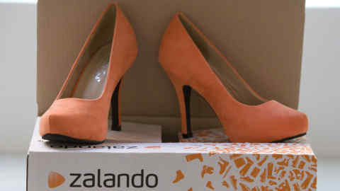 Shoes supplied by Zalando, the Berlin-based ecommerce site that delivers across Europe