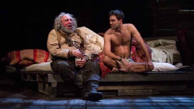 Anthony Sher, left, as Sir John Falstaff and Alex Hassell as Prince Hal at the RSC, Royal Shakespeare Theatre