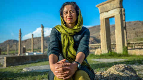 Programme Name: Art of Persia - TX: n/a - Episode: Art of Persia - ep 1 (No. 1) - Picture Shows: Persepolis, Iran Samira Ahmed - (C) BBC - Photographer: Craig Hastings