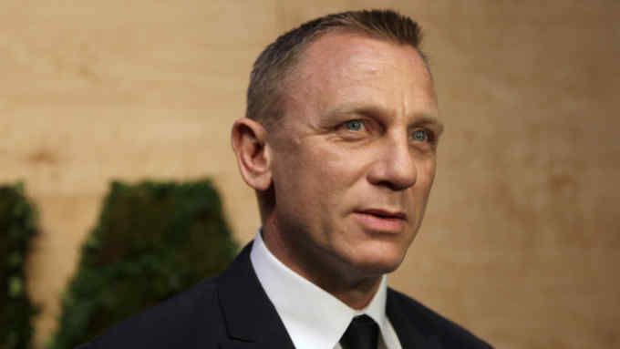 Actor Daniel Craig with close-cropped look