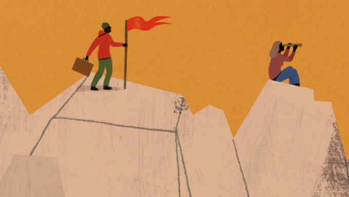 Illustration of climbers