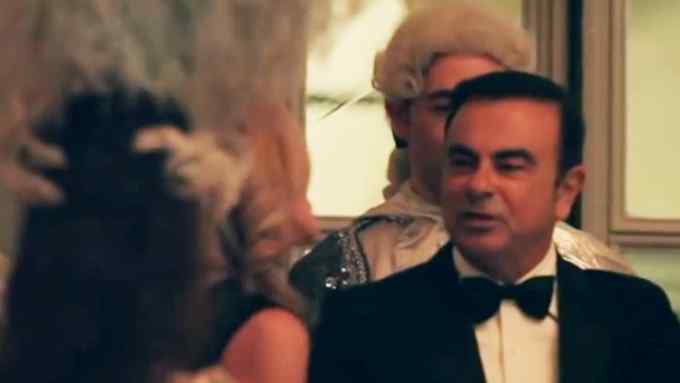 Carlos Ghosn - Versailles party 2014 - screen grab taken from: https://www.youtube.com/watch?v=DYhWZ0IYFSg Credit: L'agence CMP via YouTube