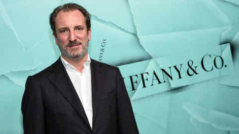 Tiffany & Co. CEO Alessandro Bogliolo attends the Tiffany & Co. 2018 Blue Book Collection: The Four Seasons of Tiffany celebration at Studio 525 on Tuesday, Oct. 9, 2018, in New York. (Photo by Evan Agostini/Invision/AP)