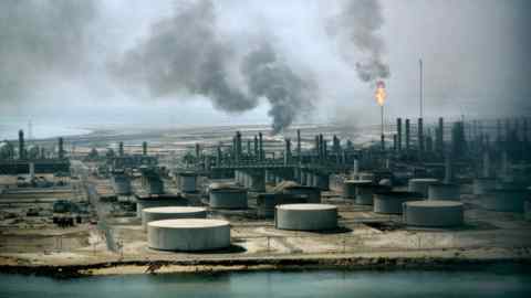 The Aramco Oil Refinery in Dahran, Saudi Ariabia. Middle East