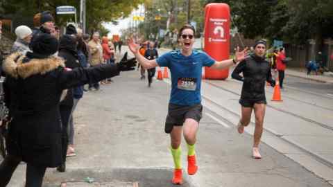 Patrick McGee competing in the Toronto Marathon