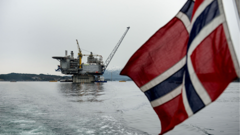 An oil rig off off Norway’s west coast