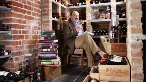Gérard Basset in his cellar at the Hotel TerraVina in Hampshire, 2012