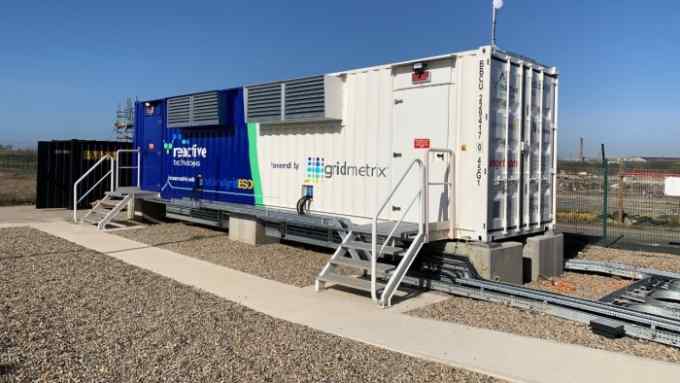 The Teesside shipping container from which Reactive probes the electricity grid
