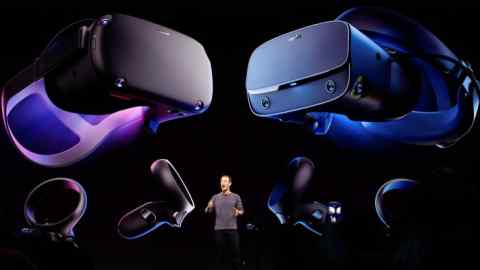 Mark Zuckerberg at an Oculus product launch
