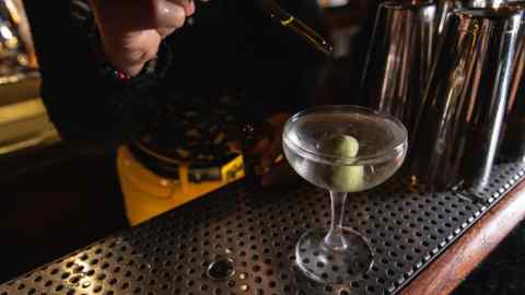 Olive Oil Martini, Temple bar, New York