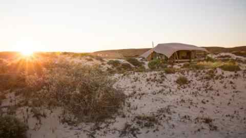 A tent at Sal Salis in Western Australia