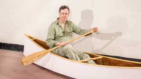 The author in a Yukan canoe