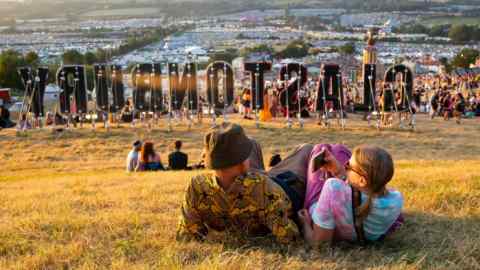 Views over the Glastonbury festival site