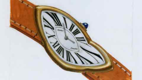 A c1980 design for a Crash wristwatch from the Cartier London Archives