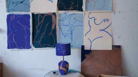 Your Blue Flows Through Me lamp by Laxmi Hussain, £795, partnership editions.com