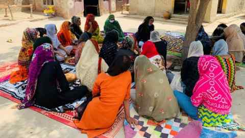 Menstrual champions hold sessions for women in Sindh province